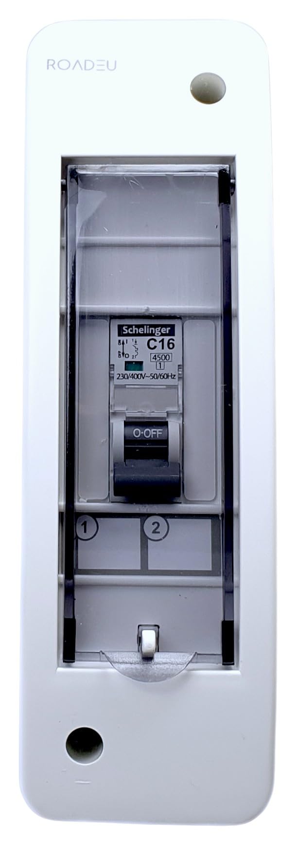 RoadEu - Cuadro eléctrico de la casa, Interruptor automático C16A 1P 230V. Caja de Distribución Eléctrica Ideal para talleres, cobertizos o jardines.
