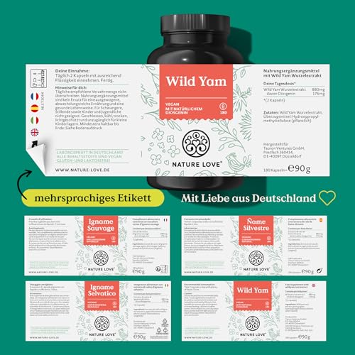 Yamswurzel-Kapseln Nature Love Wild Yam Kapseln im Vergleich