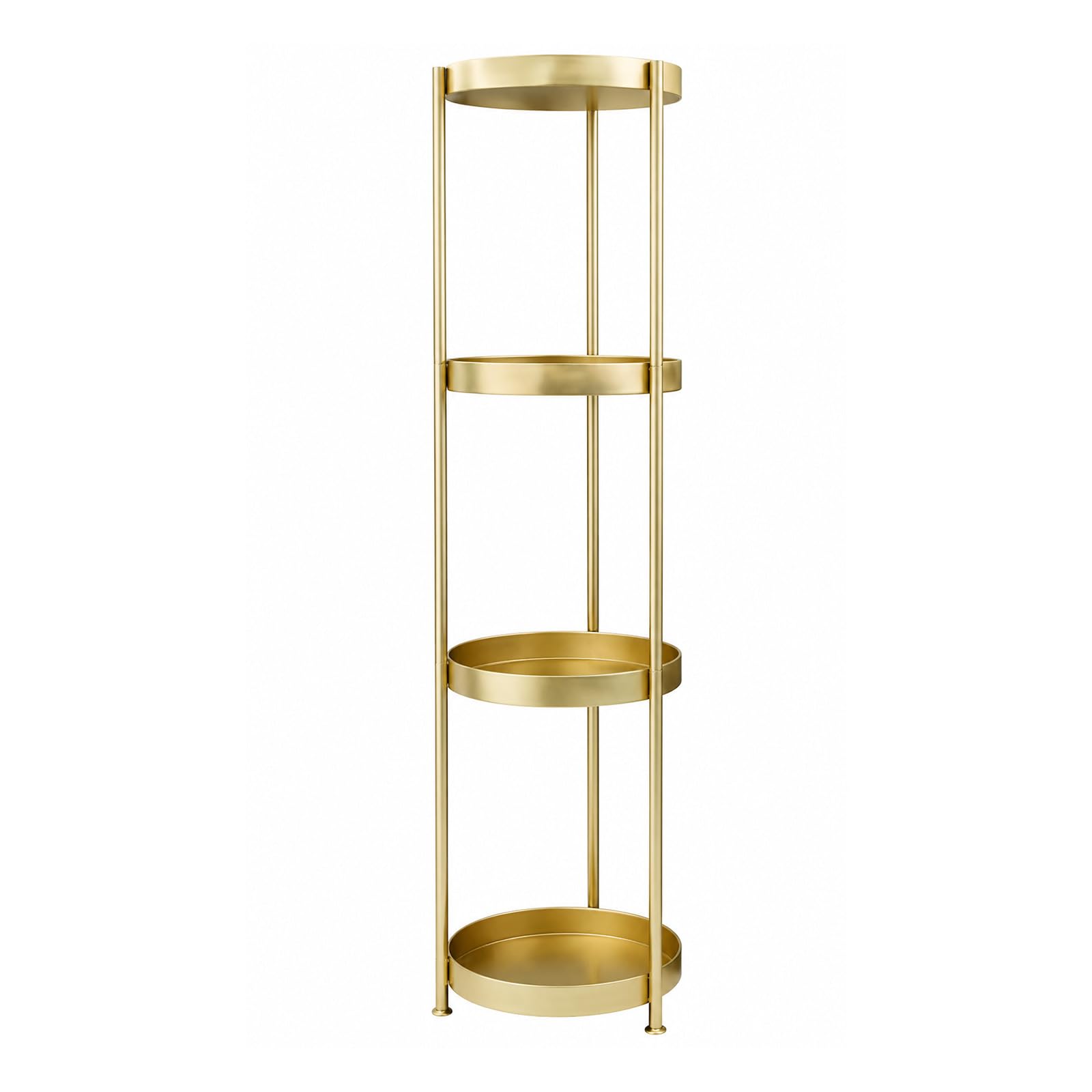 4 Tier Gold Metal Corner Shelf Storage Rack for Bathroom Kitchen Laundry