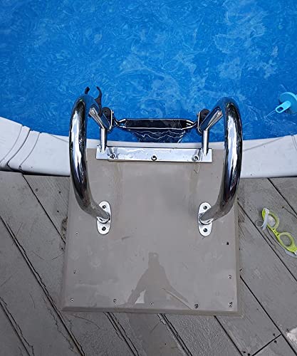 Escalera telescópica plegable para piscina y pontón miniatura 6