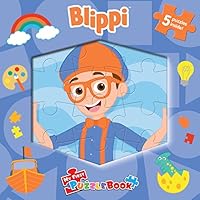Blippi My First Puzzle Book - Jigsaw Puzzles for kids, 10-page board book, 5 puzzles to enjoy