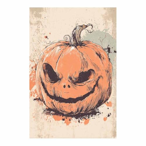 Toile citrouille abstraite effrayante DunPei pour créer une atmosphère mystique d'Halloween