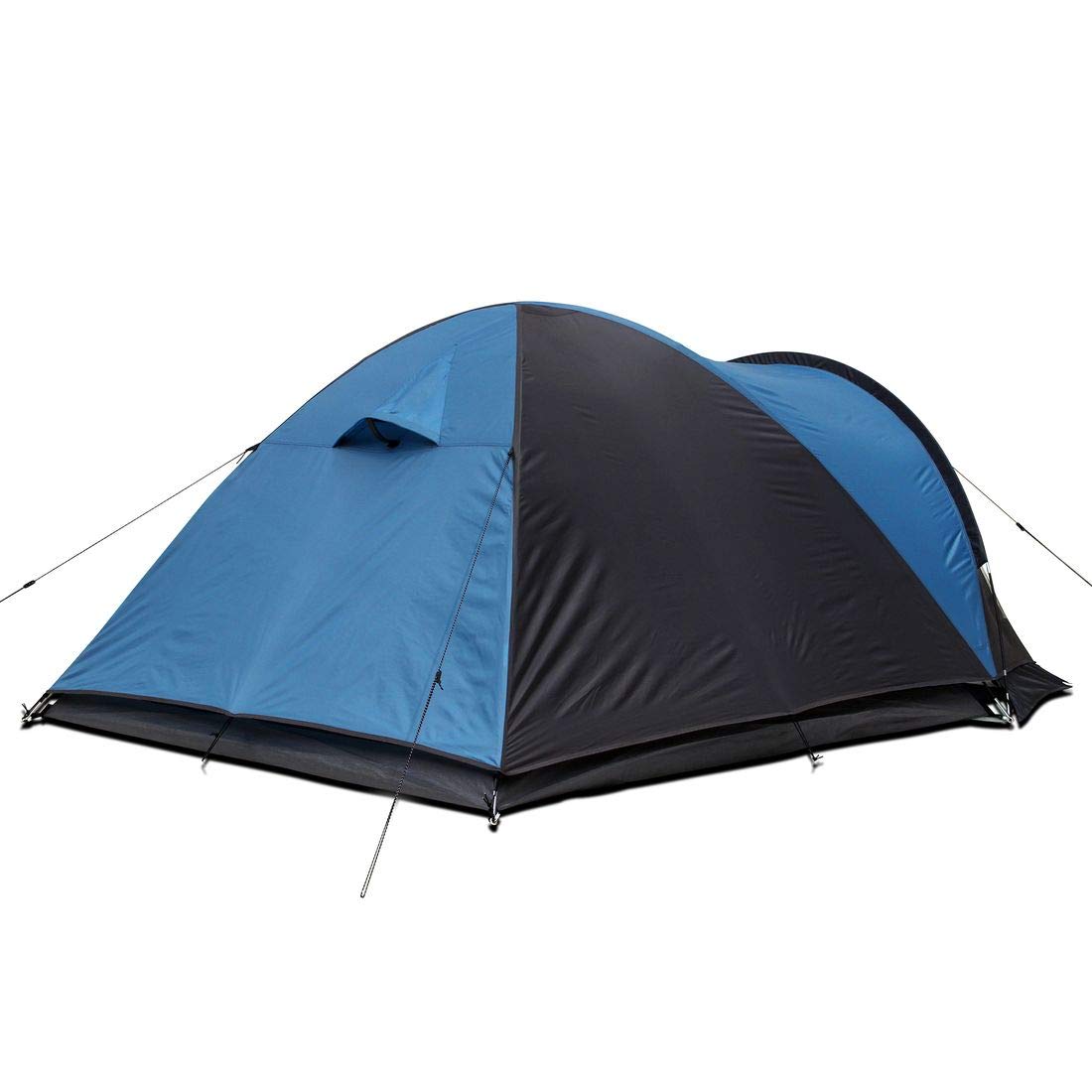 your GEAR Tivano – Tienda de campaña para 3 o 5 personas, tienda de campaña con salón y ventanas, protección solar UV 50+, cabina oscura, color azul y gris, versión de 5 personas con altura de pie y