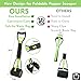 HOMAGICO Pooper Scooper, Portable Dog Pooper Scooper with Long Handle, Foldable Pooper Scooper for Large Medium Dogs with Bag Attachment, Easy to Use Perfect for Grass, Dirt, Gravel (Green)