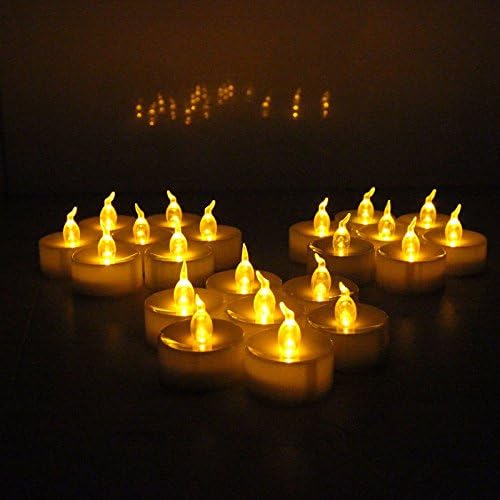 Topstone Remote Tealight Candles with 4H 6H 8H Timer,Amber LED Flameless Candles,Cr2450 Battery Powered Tealight,Best for Seasonal Decorations, Parties, Celebrations, Special Events,Pack of 12