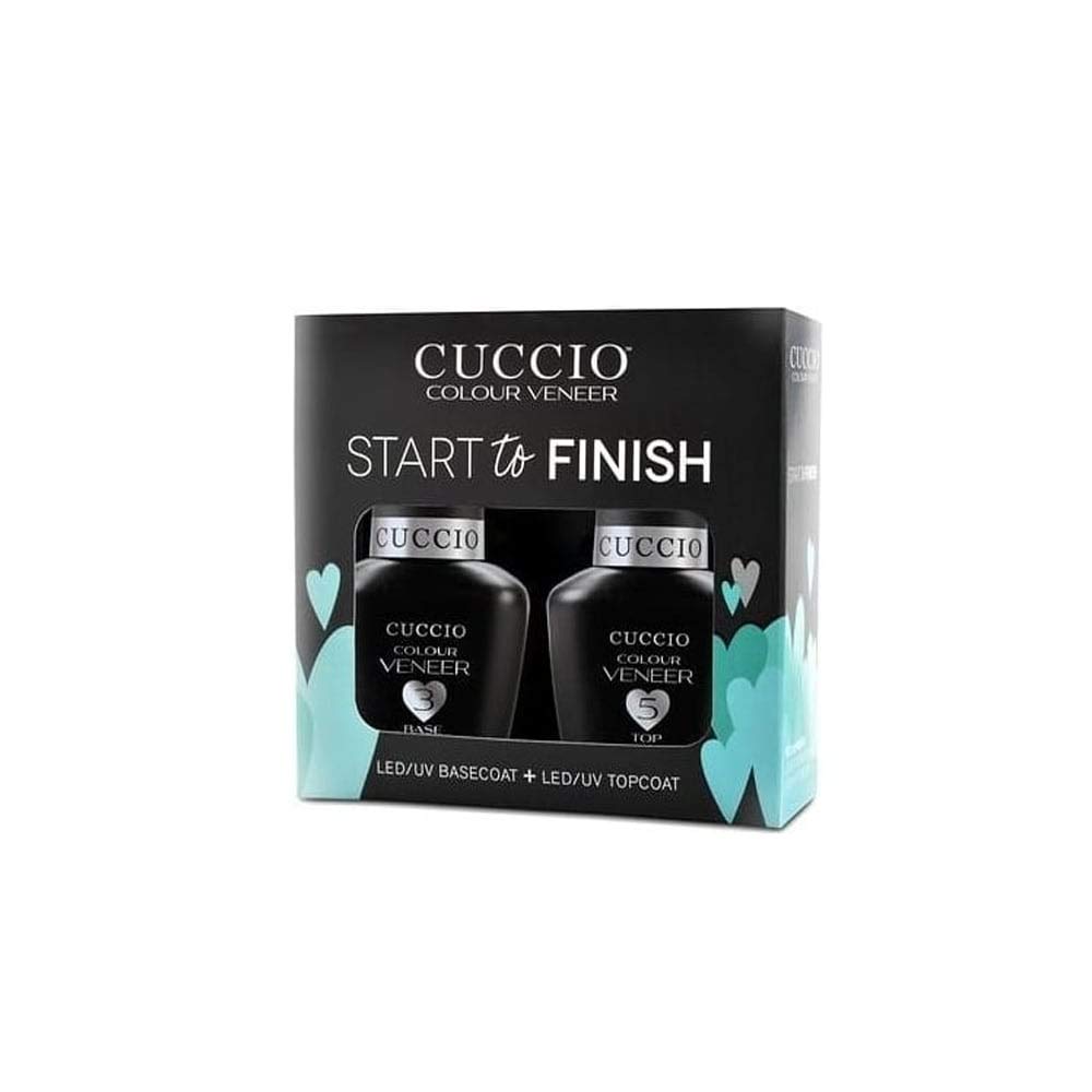 Cuccio Veneer UV/LED Polish Basecoat and Topcoat - Start to Finish (2 bottles) 13ml