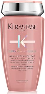 Kérastase Shampoo Chroma Absolu Bain Chroma Respect, Para Cabelos coloridos, Proteção de cor, Aminoácido, Centelha Asiática, 250 ml