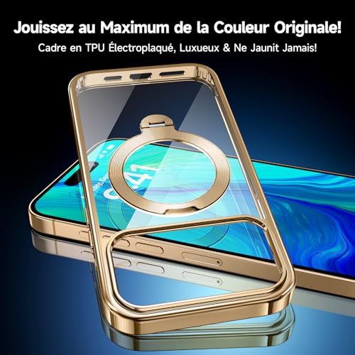 Coque Or iPhone 17 Pro Max 6.9" antichoc premium avec anneau MagSafe CD - 4