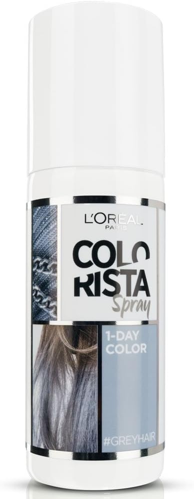 L'Oréal Paris Colorista Spray 1-Day Color, Temporary Colouring One Day, Grey (Grey)
