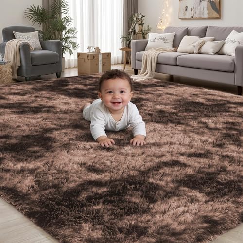 8x10 Area Rugs for Living Room Bedroom:Soft Fluffy Shag Upgrade