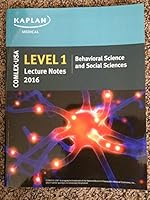 COMLEX-USA Level 1 Kaplan Medical Lecture Notes 2016 - BEHAVIORAL SCIENCE & SOCI 1506200400 Book Cover