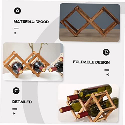 Soporte para botellas de vino apilable de madera miniatura 6