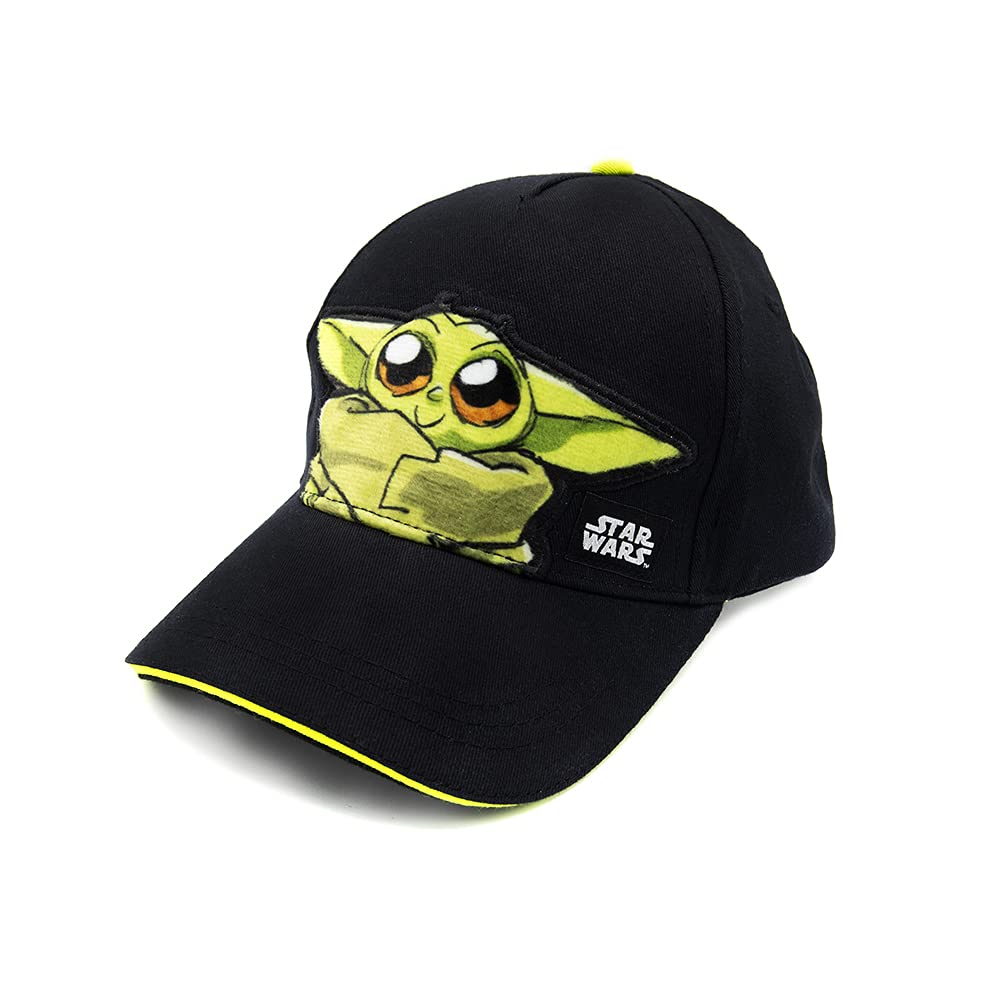 DisneyStar Wars Baby Yoda Hat Toddler Boys and Girls, Baby Yoda Baseball Cap 2-5 Years in Black