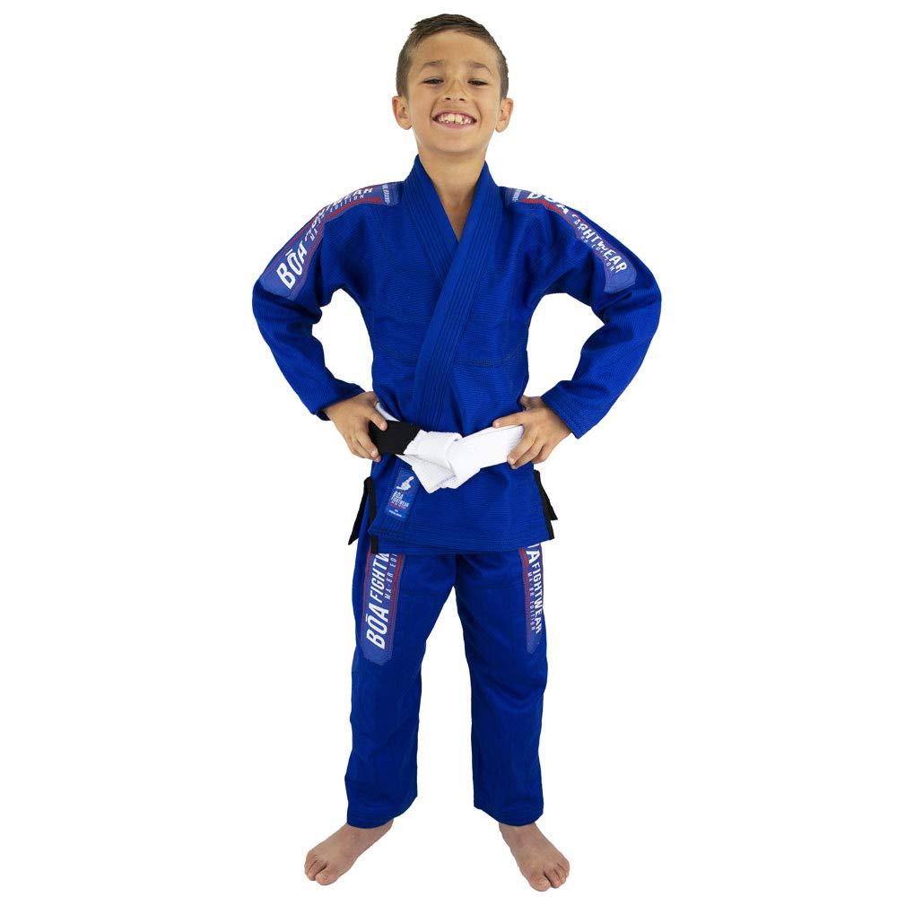 Ma-8r Bjj Gi Kimono Niños M5 Azul