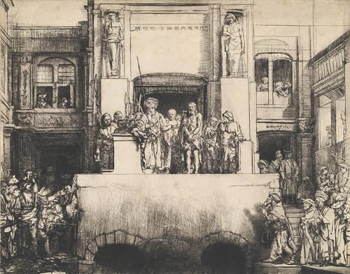 Prints Toile Rembrandt Le Christ présenté au peuple peinture murale salon 60x90cm