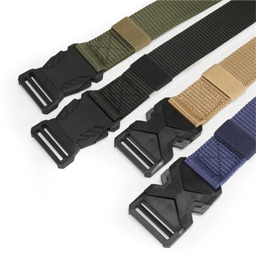 1PCS Men's Buckle Belt, Outdoor Insert Buckle Versatile Nylon Canvas Belt3