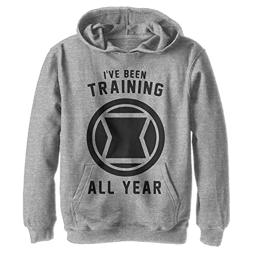 Marvel Boy's Widow Training All Year Hoodie, Athletic Heather, Small