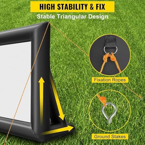 Écran de cinéma gonflable 14FT pour projection avant arrière en extérieur - 6