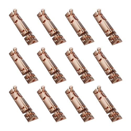 Image of Atlantic Triangle Tower Bolt 4 inch, Tower Bolt for Main Door and Bathroom, Door Latch for Bedroom, Tower Bolt for Home, Offices, Doors, Windows, Easy to Fit, Rose Gold. Finish, (Pack of 12 Pcs)