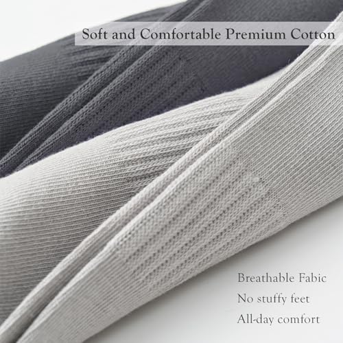 Men's Flat Knit Ankle Thin Socks (5-Pairs) - 95% Cotton Comfort Non-Binding Fit Everyday - Size Fit 6-122