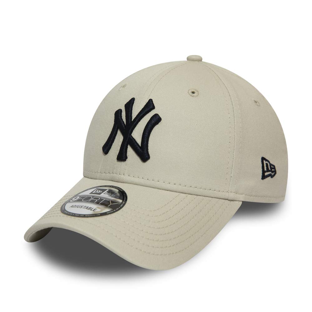New Era OSFA League Essential 940 New York Yankees 3 Cap, Med Beige, One Size
