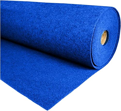 Mugar- Alfombras para Eventos y Celebraciones de Todo Tipo- Alfombras Pasilleras para Festejos y Ocasiones Especiales de Diversos Colores- 1 Metro de Ancho (1 x 10 Metros, Azul (Eléctrico-78))
