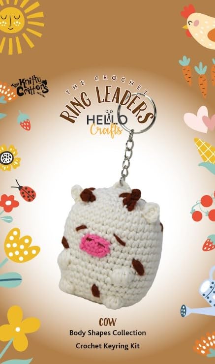 Kit crochet vache Knitty Critters debutant avec fil recycle