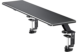 Suptek Clamp-on 32 Inch Dual Monitor Desk Shelf Mount Riser