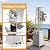 48,000 BTU Patio Heater with Double-Layer Stainless Steel Burner & Wheels,Outdoor Patio Heater with Shelf Tabletop, Safety Tilt Switch, Pyramid Design for Home & Porch Backyard