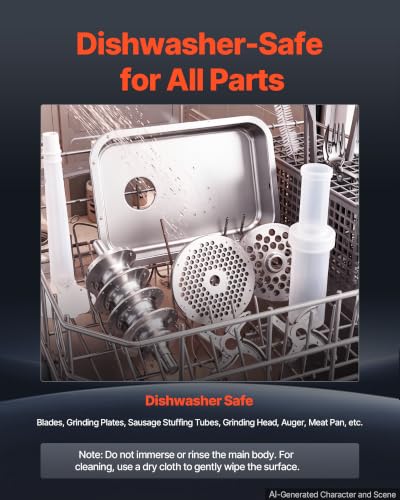 Image of VEVOR, 661 Lbs /Hour800 W Machine, 1.5 HP Electric Mincer with 2 Grinding Plates, Sausage Kit Set Meat Grinder Heavy Duty, Home Kitchen & Commercial Use Red, 800 W