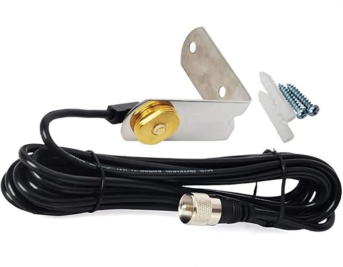 Miniatura 6 de HYS NMO 2M VHF-Band Amateur Trunk/Hole Mount 136-174Mhz Antenas con agujero de soporte en L de acero inoxidable y cable coaxial RG-58 de 13