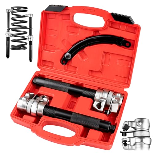 YEYETUO 2 PCS Coil Spring Compressor Tool, Automotive Strut Spring Compressor, Heavy Duty Strut Spring Compression with Safety Jaws and Holder, Spring Compressor Tool 2205 LB Capacity