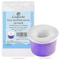 Coopache 60 Stück Pool Skimmer Socken, Netz für Skimmer Filter Körbe, Pool Skimmer Socks Nylon, Schwimmbad Skimmersocke, Filtersocken für Skimmer Teich Reinigung Schmutz und Blättern