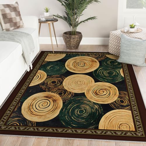 Tapis abstract spirale orbs moderne salon profil bas 160x230 - 3