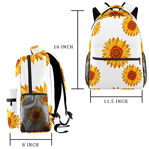 Sac à dos décontracté avec de nombreuses poches motif fleurs rouges