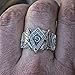 SUKKCCNO Vintage 925 Sterling Silver Masonic Silver Rings for Men Retro Freemason Symbol Signet Knights Templar Freemasonry Emblem Men's Jewelry Gift Rings Size 7-14 11