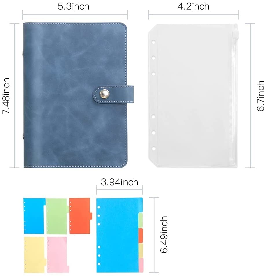 Classeur budget de liant en cuir PU A6 de haute qualité - 4