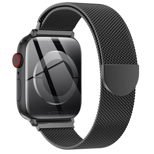 OULUOQI Correa de repuesto y pulsera compatible con Apple Watch 44mm 46mm(Series 10) 45mm 49mm, Correa de metal de acero inoxidable para Series 11 10 9 8 7 6 5 4 3 Ultra3/2/1