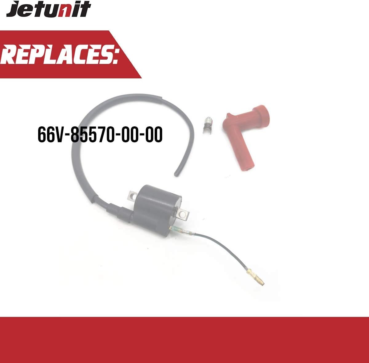66V-85570-00-00 Ignition Coil For Yamaha Jet-Ski WaveRunner GP1200 GP1200R GP1300R XLT1200 XL1200 LTD XR1800 GP1300 (1999-2008) JetSki