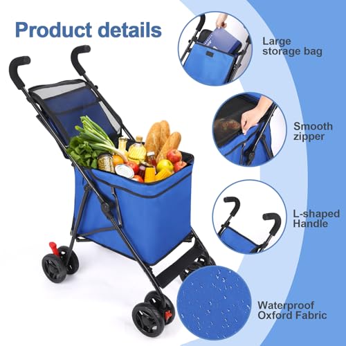 Wedyvko Hundebuggy bis 15 kg für Kleine Hunde, Hunde Wagen Klappbar Ultra Leicht - nur 5,7 kg, Hundebuggy Kleine Hunde mit Zubehör, Eva-Schaum-Räder, Getränkehalter