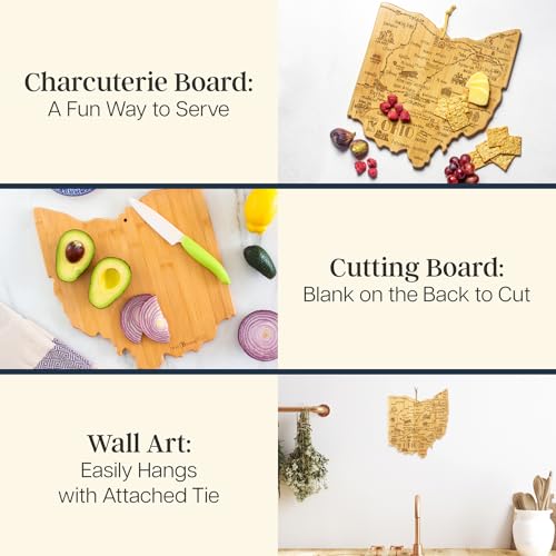Tabla de Cortar con Forma de Ohio de Bamboo miniatura 2