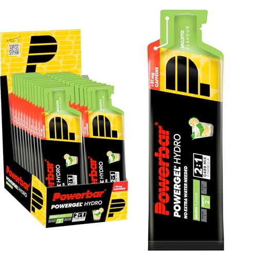 Powerbar PowerGel Hydro Mojito 24x67ml - Gel Energético de Alto Carbono + Sodio + 51mg Cafeína