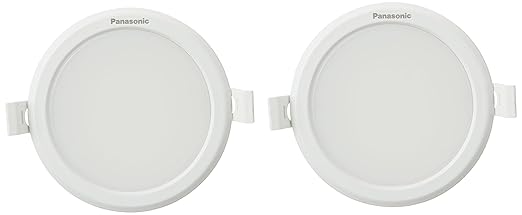 Panasonic 10 Watt LED PC Downlight, Round Ceiling Light for Home, Cut out is 10cm, 6500K Cool Day Ceiling Downlight Light (Pack of 2)