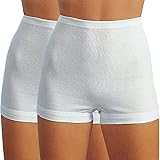  ESGE Damen-Schlüpfer 2er-Pack Kochfest weiß Größe 44