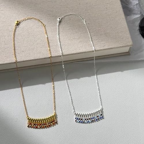 Collier de personnalité plaqué cuivre Or 18 carats véritable à finition glaçure