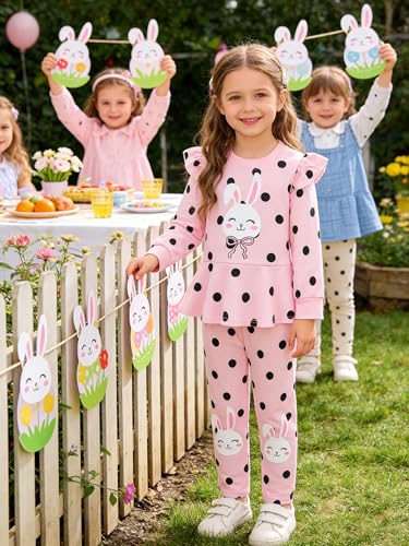 Image of Girls 2 Piece Outfits Toddler Girls Leopard Print T-Shirt and Leggings Set School Outfits Girl Clothes Fall Sets