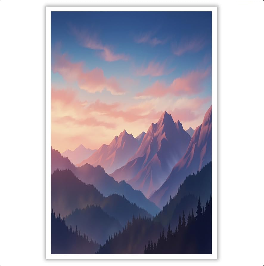 Paneles decorativos de cordilleras estratificadas para salón y dormitorio, 60×90 cm 1