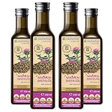 4 Stk. Mariendistelöl Kaltgepresst Bio 250 ml by BIOHERBA – Hochwertiges Unraffiniertes Öl für Maximale Nährstoffdichte
