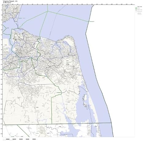 Virginia Beach Zip Code Map Virginia Beach, Va Zip Code Map Laminated : Amazon.ca: Office Products