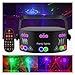 Disco Lights RGB Disco DJ Beam Laser Light Projector DMX Remote Strobe Stage Lighting Effect Xmas Party Holiday Halloween Lights for DJ Club Brithday KTV Festival Home(9 Hole RGB Laser)